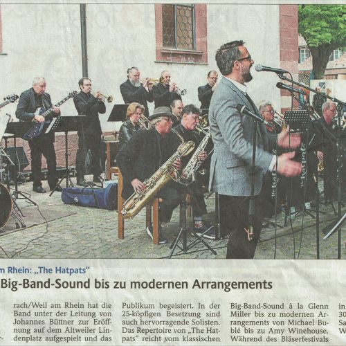 The Hatpats Big Band Kulturnacht Weil am Rhein 2018 Badische Zeitung